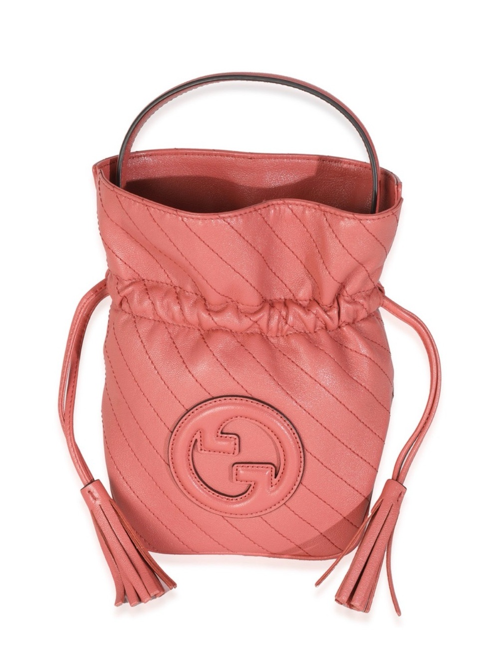 Gucci Coral Drawstring Mini Bucket Bag
